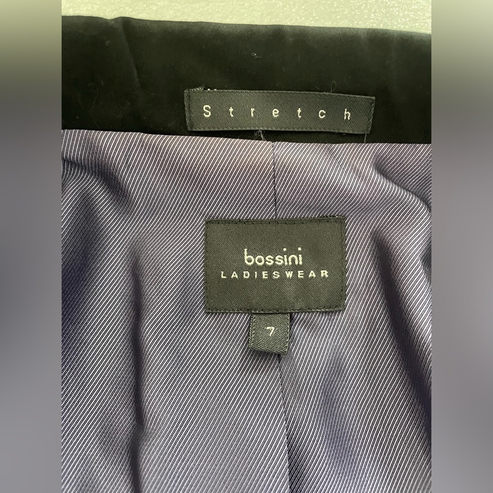 Bossini Women’s Black Cotton Suit Jacket Blazer Coat Pants Women's Sz XS/S/7 - Picture 7 of 16